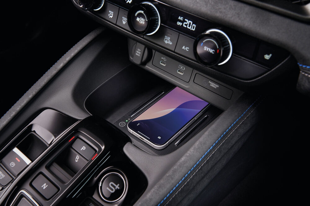 draadloos laden in de honda prelude